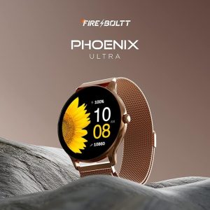 Smartwatch, AI Voice Assistant, Metal Body with 120+ Sports Modes, SpO2, Heart Rate Monitoring (Gold)