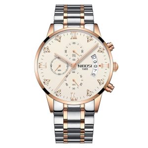 Watch for Men Fashion Business Men Watches Ultra-Thin Waterproof Chronograph Quartz Watches with Stainless Steel Band
