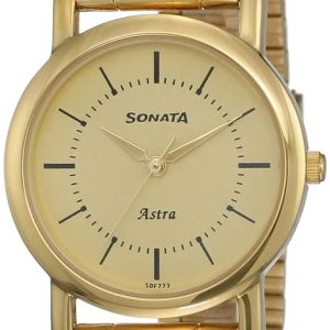 Sonata Analog Champagne Dial Men’s Watch-NN77049YM01/NP77049YM01