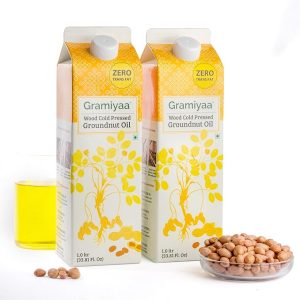 Gramiyaa Wood Cold Pressed Groundnut Oil (Peanut Oil) – 2 Ltr – Marachekku Oil/Kachi Ghani Oil