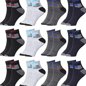 DOLLIT Premium Men’s and Women’s cotton Ankle Socks/sport Socks Free Size, Multicolor