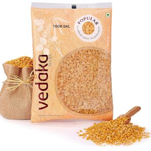 Amazon Brand – Vedaka Popular Toor Dal | 1kg Pack | Rich Source of Protein | No Cholesterol or Additives