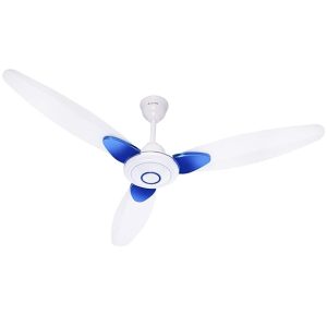 Candes Florence 1200Mm/48 Inch High Speed Anti-Dust Decorative 5 Stars Rated Ceiling Fan( 100% Cnc Winding) 400 Rpm (2 Yrs Warranty) (White Blue, Pack Of 1)