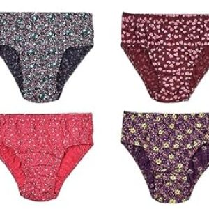 Vishtish Women’s Cotton Hipster Innerwear Printed Panties with Elastic Inner Wear, Multicolor Combo Set Pack of 4