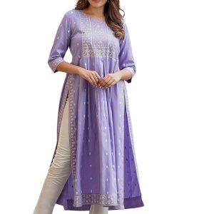 rytras Women’s Rayon Printed Nayra Cut Kurta