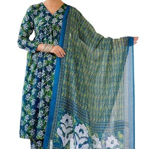 KLOSIA Women Printed A-Line Kurta and Pant Set with Dupatta