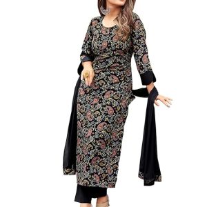 SIRIL Women’s Crepe Printed Kurta Pant with Dupatta Set