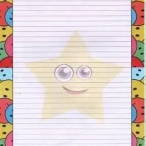 Eclet One Side Ruled Designer Sheets, A4 Size – Pack of 60 Sheets