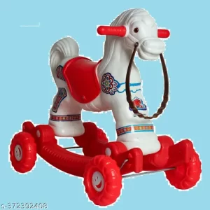 Chetak 2 in 1 Baby Horse Rider for Kids in Pink and Grey – Transformable Toy for Children