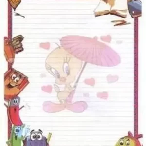 Eclet One Side Ruled Designer Sheets, A4 Size – Pack of 100 Sheets