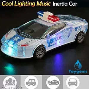 HIR Toys Friction Powered Police 3D Car Toy