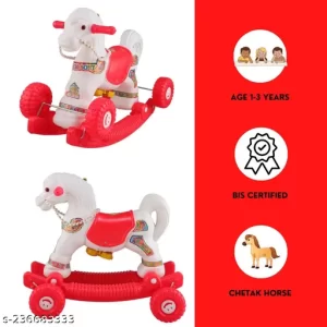 2 in 1 Baby Horse Rider for Kids 1-5 Years Birthday Gift for Kids/Boys/Girls/Horsey Rocker/Ride-on Toy for Kids, Bis certified, Pack of 1