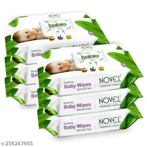 NOVEL Baby Wipes 72 Sheets pack of 6/with Lid (432 Wipes)
