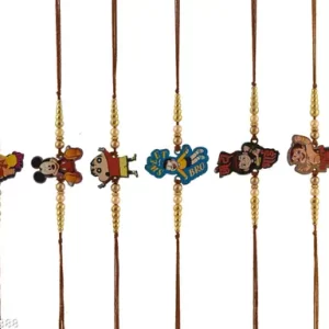 Rakhi Set-Rakhi For Kids, Designer Cartoon Rakhi – Combo of Kids’ Rakhi for Brother | Heartfelt Quoted Greeting Card| Rakhi for Infants | Bacche Ke Liye Rakhi | Kids Rakhi (Random Design)