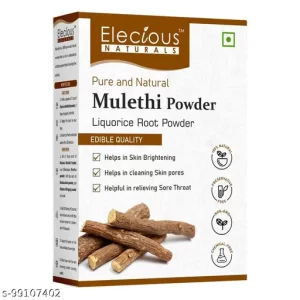 Elecious Mulethi Powder For Body, Skin, Face and Hair (200 Grams), Skin Whitening | Yashtimadhu Powder, Liquorice Powder for Eating