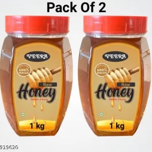 Veera Honey – Pure And Unprocessed Raw Honey – 1 kg (Pack of 2)