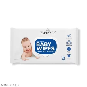 Hygiene Evelance Premium Baby Wet Wipes with lid & Aloe Vera 72 pcs ( Pack of 1)