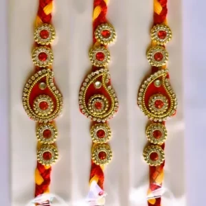 S S DESIGN MULTICOLOR COMBO OF 3 RAKHI SET FOR MEN (RAKHI SET OF 3 PCS)