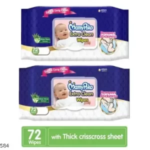 MamyPoko Extra-Clean Wipes for Baby, 72 Sheets Each (PACK OF 2)