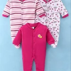 POOJA baby romper 100% cotton romper for New born baby full sleeve romper Rani romper