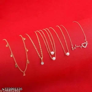 Shimmering Beautiful necklace combo for women And girls