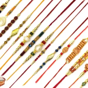 Shining Angel Designer Rakhi Set Pack of 15 With Roli and Chawal