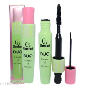 Presents DUO 2 In 1 Eye Liner & Mascara Lightweight, Denser & Longer Lashes , Dual Action Eyeliner & Mascara for Lightweight, Denser, and Longer Lashes & Long Lasting
