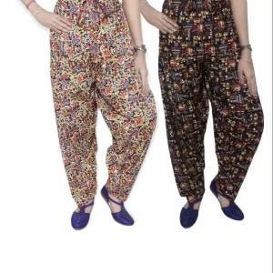 Krishiv Women’s Cotton Traditional Patiala Salwar (Pack of 2)