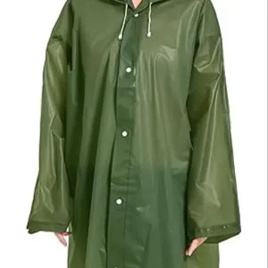 Missby Transparent Long Raincoat Waterproof Ponchu for Women Men with hood
