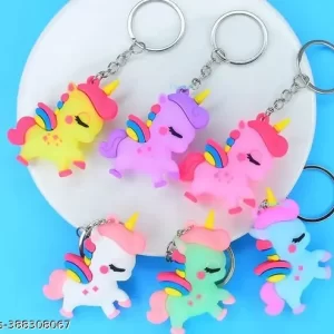 ARB 6 Pcs Return Gifts Keychain For Girls Unicorn Keychain For Girls Keyring & Keychain For Kids Cute Small Keychain For Key, Bag, Wallet Birthday Gifts Keychain