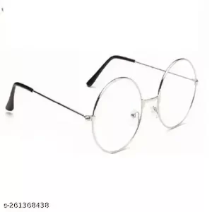 TRENDY UV Protection Round Sunglasses (Free Size) (For Men & Women, Silver)