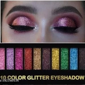 10 Color Glitter Shimmer Eyeshadow Makeup Palette Pigment Stage Make Up Eye Shadow Plattet