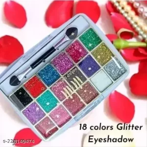 18 color multi color best unique shade glitter kit It is lightweight and blends with ease with the rest of your makeup pack of 1