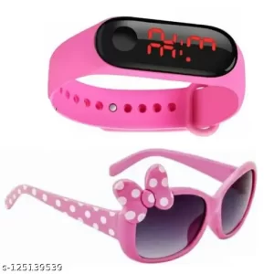 Sunglasses,kids sunglasses,kids LED Watch Combo (Pack of 2)