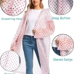Polka Dot Raincoat For Women