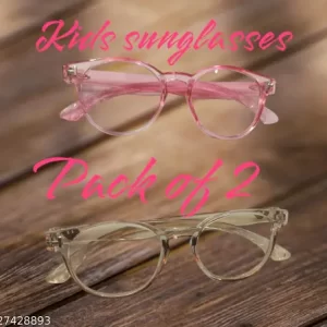 Kids Sunglasses, Pack of 2 Kids Sunglasses Round Shape Anti glare Lens Sunglasses For Boys & Girls