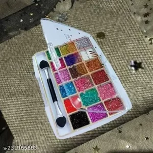 18 Shades Multicolor Glitter Eyeshadow Palette Pack Of 1