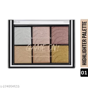 Shryoan Game On Blusher & Highlighter Palette | 6 Shades Highly Pigmented Blusher & Highlighter| Highly Blendable & Long Lasting Palette For Makeup (10.8 gm) (Shade 02) Visit the Shryoan Store