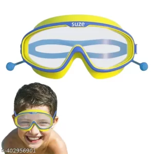 Yellow Swimming Goggles For Kids Anti-Fog And LeakProof Swimming Goggles For Boys Girls UV Protection Swimming Goggles With Adjustable Strap For Kids (Aged 3-16)