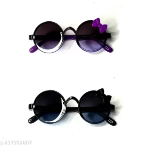 Baby Sunglasses (PACK OF 2) ( for 2years to 6 years kids) BLACK PURPLE