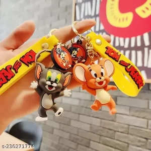 Trendy Men Multi Color Rubber PVC Cartoon Keychain (Pack-1)