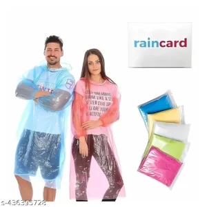Pack of 5 Raincards – Unisex Disposable Rain Card for Emergency Use – Thin Plastic Non Returnable