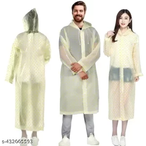 RAINBOW RAINCOAT EVA Rain Coat Waterproof with Hood Transparent Water Resistant Rainwear Bike Rainsuit for Men & Women (Universal, Random)