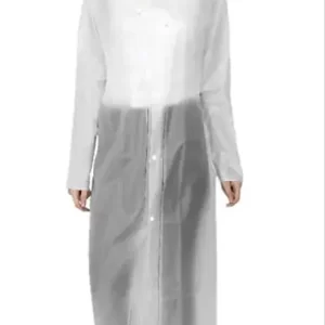 Viva Rainwear Sleek White Polyester Women’s Raincoat – Trendy, Fabulous and Functional Protection