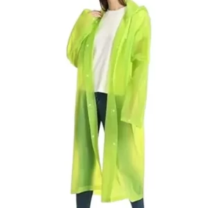 Missby Transparent Long Raincoat Waterproof Ponchu for Women Men with hood