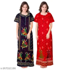 Trendy Women Night Fantastic Print Pure Cotton