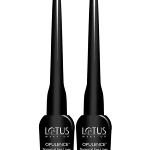 Lotus Make-Up Opulence Botanical Eye Liner Black | Water Proof | Lasts all Day | Pen tip Applicator | 4g (Pack of 2)