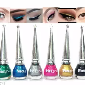 Rayne Sparkle Eyeliner set of 6 Blue, Gree, Golden and Silver, Black, Pink