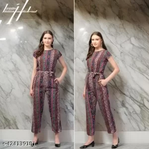 Ethnic Jaipuri Print Crepe Jumpsuit – Colorful & Comfortable