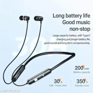 Transparent desine High Quality Sound 3 Days Battery Backup Bluetooth Neckband Wireless Headphone N148